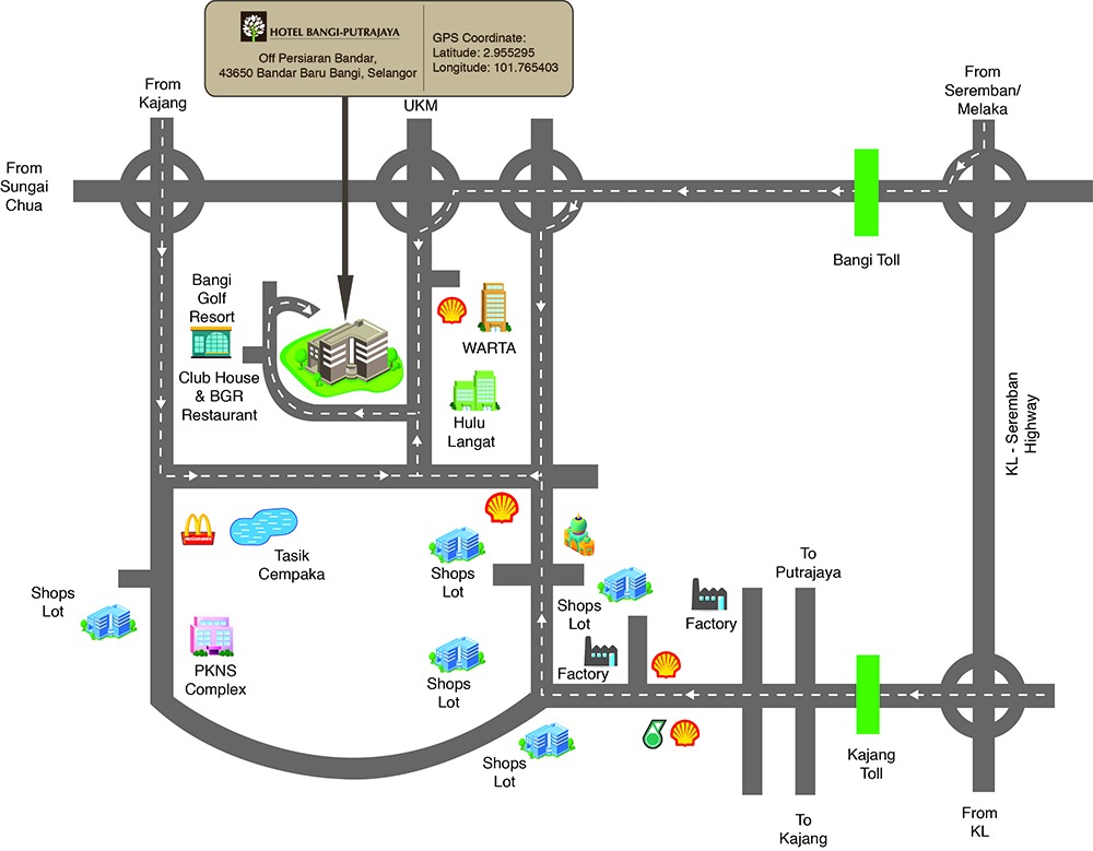 Maps - Hotel Bangi - Putrajaya